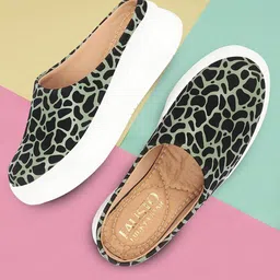 FAUSTO Women Printed Velvet Mule Sneakers-image-59