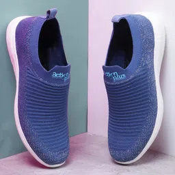 Action EVA Flotter Women Woven Design Slip-On Sneakers-37