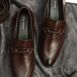 INVICTUS Men Brown Loafers-picture-17
