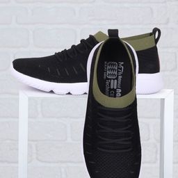 M7 by Metronaut Men Olive & Black Woven Design Slip-On Sneakers-image-71