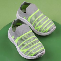 Jazzy Juniors Boys Green Colourblocked Slip-On Sneakers-image-81