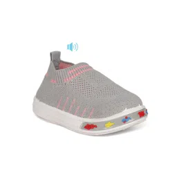 Lil Lollipop Kids Textured Round Toe Slip-On Sneakers-45