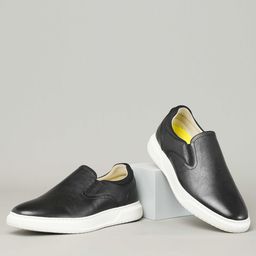 Florsheim Men Textured Leather Slip-On Sneakers-picture-12