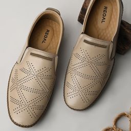 Regal Men Perforations Leather Slip-On Sneakers-picture-17