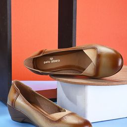 pelle albero Textured Leather Comfort Heel Pumps-image-55