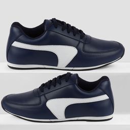 FAUSTO Men Blue PU Slip-On Sneakers-picture-42