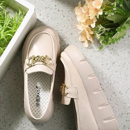 El Paso Women Buckled Lightweight Loafers-image-89