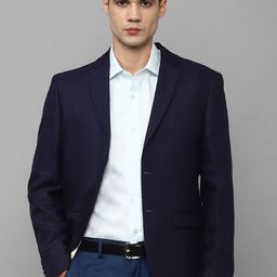 Louis Philippe Checked Slim-Fit Formal Linen Blazer-picture-40