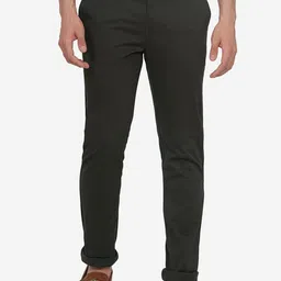 Greenfibre Men Brown Slim Fit Trousers-image-58
