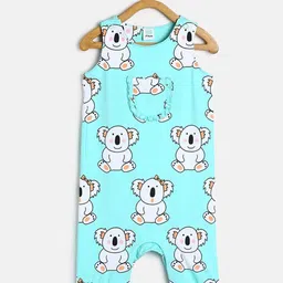 MINI KLUB Infant Girls Blue Printed Romper-image-33
