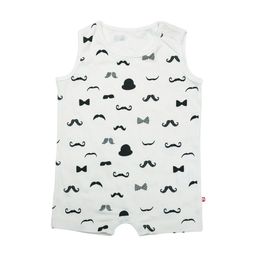 Nino Bambino Infant Kids White & Black Printed Pure Organic Cotton Romper-image-102