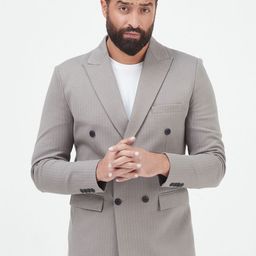 MR BUTTON Men Striped Double-Breasted Casual Blazer-picture-26