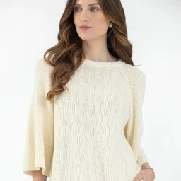 B.Copenhagen Cable Knit Ribbed Pure Cotton Pullover Sweater-image-53