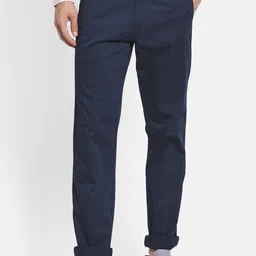 Octave Men Navy Blue Chinos Trousers-image-58