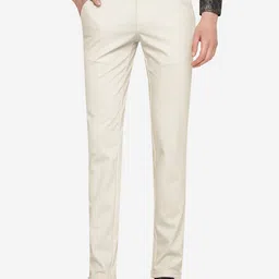 JB STUDIO Men Tailored Slim Fit Cotton Formal Trousers-image-87