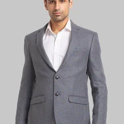 Park Avenue Men Woven-Design Super Slim-Fit Single-Breasted Blazer-image-61