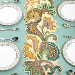 PURINA'S Yellow & GreenBeaded Table Runner-23