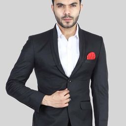 TAHVO Men Shawl Collar Long Sleeves Single-Breasted Blazer-picture-46