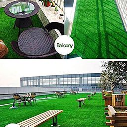 LUXEHOME INTERNATIONAL Green Artificial Grass Floor Runner-11