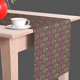 ArtzFolio Brown & Yellow Digital Printed Table Runner-2