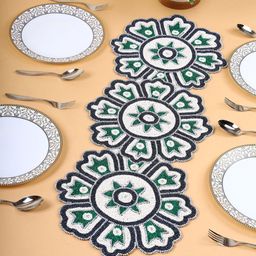 AIVIK Black & White Beaded Table Runner-58