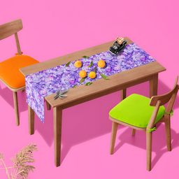 ArtzFolio Purple & Pink Abstract Printed Table Runner-32