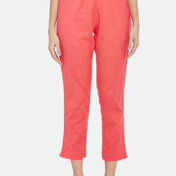 RANGMANCH BY PANTALOONS Women Coral Trousers-image-68