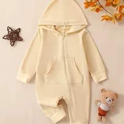 StyleCast Infant Girls Beige Hooded Romper-image-22