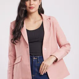 FableStreet Single-Breasted Casual Blazer-16