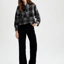 DeFacto Women Cotton Bootcut Trousers-image-55