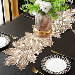 Dakshya Industries Beige Toned Pathjad Design PVC Runner-45