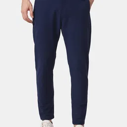 Blackberrys TechPro Collection Men Navy Blue Solid Slim Fit Low-Rise Chinos Trousers-image-26