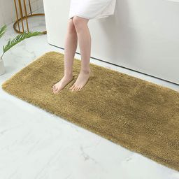 LUXEHOME INTERNATIONAL Brown Solid 1900 GSM Bath Rug-image-98