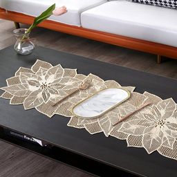 Dakshya Industries Beige Textured Table Runner-27
