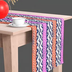 ArtzFolio Pink & White Digital Printed Easy to Clean Table Runner-16