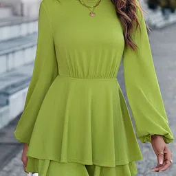LULU & SKY Layered Cinched-Waist Playsuit-picture-39
