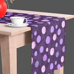 ArtzFolio Purple & Navy Blue Geometric Printed Table Runner-55