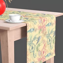 ArtzFolio Beige & Grey Digital Printed Table Runner-32