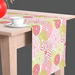 ArtzFolio Pink Geometric-Printed Edge To Edge Table Runner-51