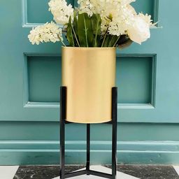 Folkstorys Gold-Toned Solid Planters-36