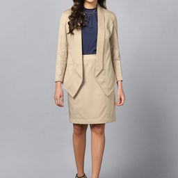 PowerSutra Open-Front Shawl Collar Formal Blazer-image-74