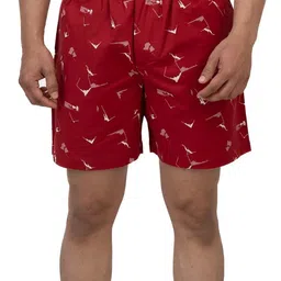 Cotstyle Printed Pure Cotton Boxer Bxr_1025_Red-S-33
