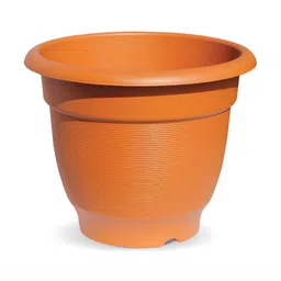 Milton Terracotta Brown 1 Piece Blossom Mate 4-Plastic Pot-43