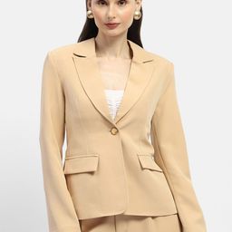 Madame Women Notched Lapel Collar Single-Breasted Blazer-picture-14