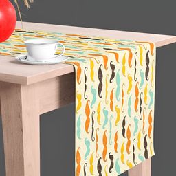 ArtzFolio Cream & Blue Digital Printed Table Runner-22