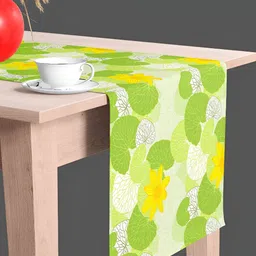 ArtzFolio Green & White Digital Printed Table Runner-6