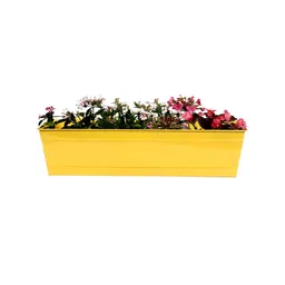 TRUSTBASKET Yellow Rectangular Railing Planter-16