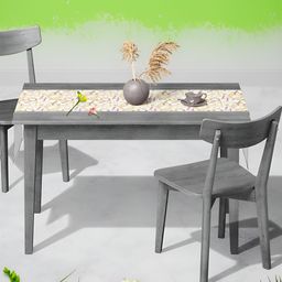 ArtzFolio White & Brown Digital Printed Table Runner-6