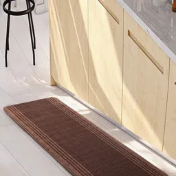 Saral Home Power Runner Brown Striped Antiskid Runner-23