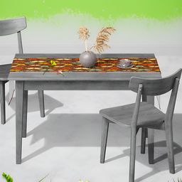 ArtzFolio Brown & Yellow Digital Printed Table Runner-3